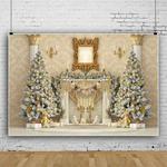 120x80cm Christmas Wreath Snow Scene Photography Background Curtain, Color: 11422036