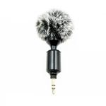 Mobile Phone Live Broadcast Microphone, Style: 3.5 Straight Head 3-section Plug (Rabbit Fur Cover)