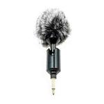 Mobile Phone Live Broadcast Microphone, Style: 3.5 Straight Head 2-section Plug (Rabbit Fur Cover)