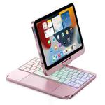 For iPad Mini 6 Tablet Bluetooth Keyboard With Backlight 360 Degree Rotation(Rose Gold)