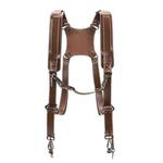 Cwatcun H90 Dual Camera Leather Strap Adjustable Multi-functional Convenient Camera Shoulder Strap, Color: 2.0 Brown