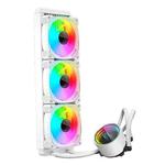 COOLMOON CM-YM-360T Computer ARGB Temperature Display Lens Multi-Platform Integrated CPU Cooler(White)