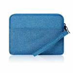 For 6-inch Amazon Kindle Paperwhite Voyage Canvas Liner Bag Shockproof Protective Sleeve(Lake Blue)