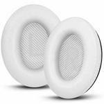 For BOSE QC45 1pair Headphone Sponge Earmuff Leather Cover(White)