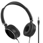 JTY-071 3.5mm Wired Headphones Foldable Music Piano Headsets Without Mic Black