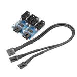 30cm Motherboard 9Pin USB2.0 1 In 4 Extension Cable With Chip Support Multiple Interface For Shared Use