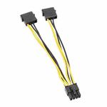 20cm IDE Power Dual Large 4Pin To EPS 8Pin CPU Supply Cable