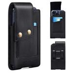 NUOKU  5.5-6.5 Inch Belt Phone Case Bag Leather Vertical Carrying Phone Pouches(Black)