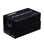 HDMI To RJ45 Single Ethernet Cable 60m Extender 4K HD Cable Signal Amplifier, Transmitter+Receiver US Plug(Black)