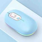 Rechargeable Illuminated Silent Wireless Mouse, Style: 2.4G Blue