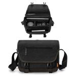 Cwatcun D142 Vintage Camera Bag Shoulder Messenger Bag Camera Digital Storage Bag, Color: Small Black