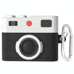 For AirPods Pro / Pro 2 Earphone Silicone Retro Camera Design Cover Protective Case(Black)
