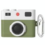 For AirPods Pro / Pro 2 Earphone Silicone Retro Camera Design Cover Protective Case(Green)