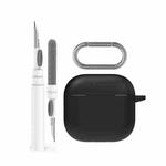 For Airpods 4 AhaStyle WG163 Earphone Drop-Proof Dust-Proof Silicone Protective Case With Cleanning Pen(Black)