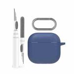 For Airpods 4 AhaStyle WG163 Earphone Drop-Proof Dust-Proof Silicone Protective Case With Cleanning Pen(Blue)