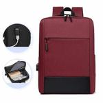 Large-capacity Travel Business Waterproof Laptop Backpack(Purple Red)