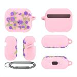 For Samsung Galaxy Buds 3 / 3 Pro L11 Epoxy Violet Bluetooth Earphone Silicone Protective Cover(Pink)