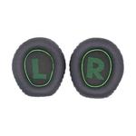 1pair For JBL Quantum Q100 Headphone Leather Sponge Cover Gaming Headset Earmuffs(Black Green)