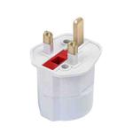 Multifunctional EU To UK Plugs Adapter Power Converter 3 Pin To 2 Pin Socket Travel 250V 13A Adaptor(White)