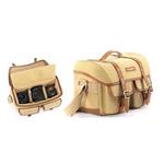 Cwatcun D146 Large Vintage Camera Bag Crossbody Canvas Digital Bag