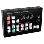 4 In 2 Out HDMI Guide Switchboard Type-C USB 3.0 Capture Port OSD Display Game Switcher EU Plug(Black)