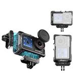 For DJI OSMO Action 5 Pro / 4 / 3 aMagisn Metal Rabbit Cage Protection Frame With Len Cap(Black)