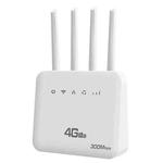 For European / Asian / African 4G CPE WiFi6 Plug-in Wireless Router Dual Port Wireless Hotspot, EU Plug(White)