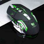 T-WOLF Q13 2.4GHz 6-keys RGB Colorful Light Gaming Wireless Mouse, Color: Single Mode Black