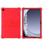 For Samsung Galaxy Tab A9+ Shockproof Silicone Tablet Protective Case With Holder(Red)