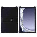 For Samsung Galaxy Tab A9+ Shockproof Silicone Tablet Protective Case With Holder(Black)