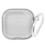 For AirPods4 Earphone Soft Protective Case, Size: With Keychain(Transparent Black)