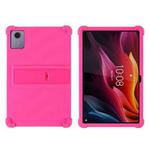 For Lenovo Tab K11 Plus Shockproof Silicone Tablet Protective Case With Holder(Rose Red)