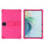 For TCL TAB 11 Gen 2 Shockproof Silicone Tablet Protective Case With Holder(Rose Red)