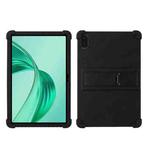 For Honor Pad X9 Shockproof Silicone Tablet Protective Case With Holder(Black)