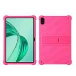 For Honor Pad X9 Shockproof Silicone Tablet Protective Case With Holder(Rose Red)