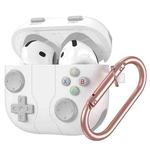 For AirPods 4 Gaming Console Styling Silicone Earphone Protective Case(White)