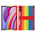For Xiaomi POCO Pad 5G Shockproof Silicone Tablet Protective Case With Holder(Rainbow Color)