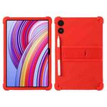 For Xiaomi POCO Pad 5G Shockproof Silicone Tablet Protective Case With Holder(Red)