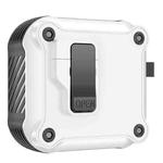 For AirPods 4 Mecha Auto Ejector Cap Earphone Protective Case(White)