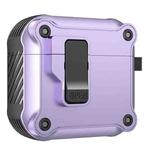 For AirPods 4 Mecha Auto Ejector Cap Earphone Protective Case(Purple)