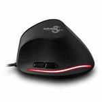 ZELOTES T20 6-Keys Vertical Grip Ergonomic Laptop Wired Mouse(Black)