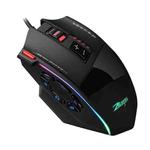 ZELOTES C13 13-keys RGB Lighting Effect Programming Macro Custom Gaming Wired Mouse(Black)