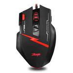 ZELOTES C8 8-buttons Ergonomic Game Programming Custom Wired Mouse(Black)