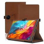 For TCL Nxtpaper 14 14.3-Inch Skin Texture All Inclusive Leather Tablet Case(Dark Brown)