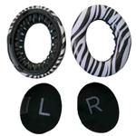 For BOSE 700 / NC700 2pcs Headphone Sponge Cover With Pad(Zebra Print)