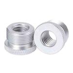 2pcs Metal 3/8 Female To 5/8-27 Male Adapter Screws Microphone Stands Conversion Photo Accessories(Silver)