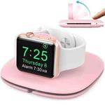 For Apple Watch AhaStyle PT126 Storage Folding Stand Plastic Charging Holder(Pink)