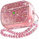 For AirPods Pro 2 AhaStyle PT119 Wireless Earphone Split Electroplated Protective Case(Pink)