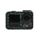 For DJI Action 4 Motion Camera Stickers All Inclusive Photo Frame Color Changing Stickers Accessories, Style: AC4-16 Snake Scale Green