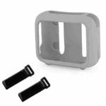 For JBL Go 4 Speaker Silicone Cover With Fixing Strap for Bike Golf Cart(Gray)